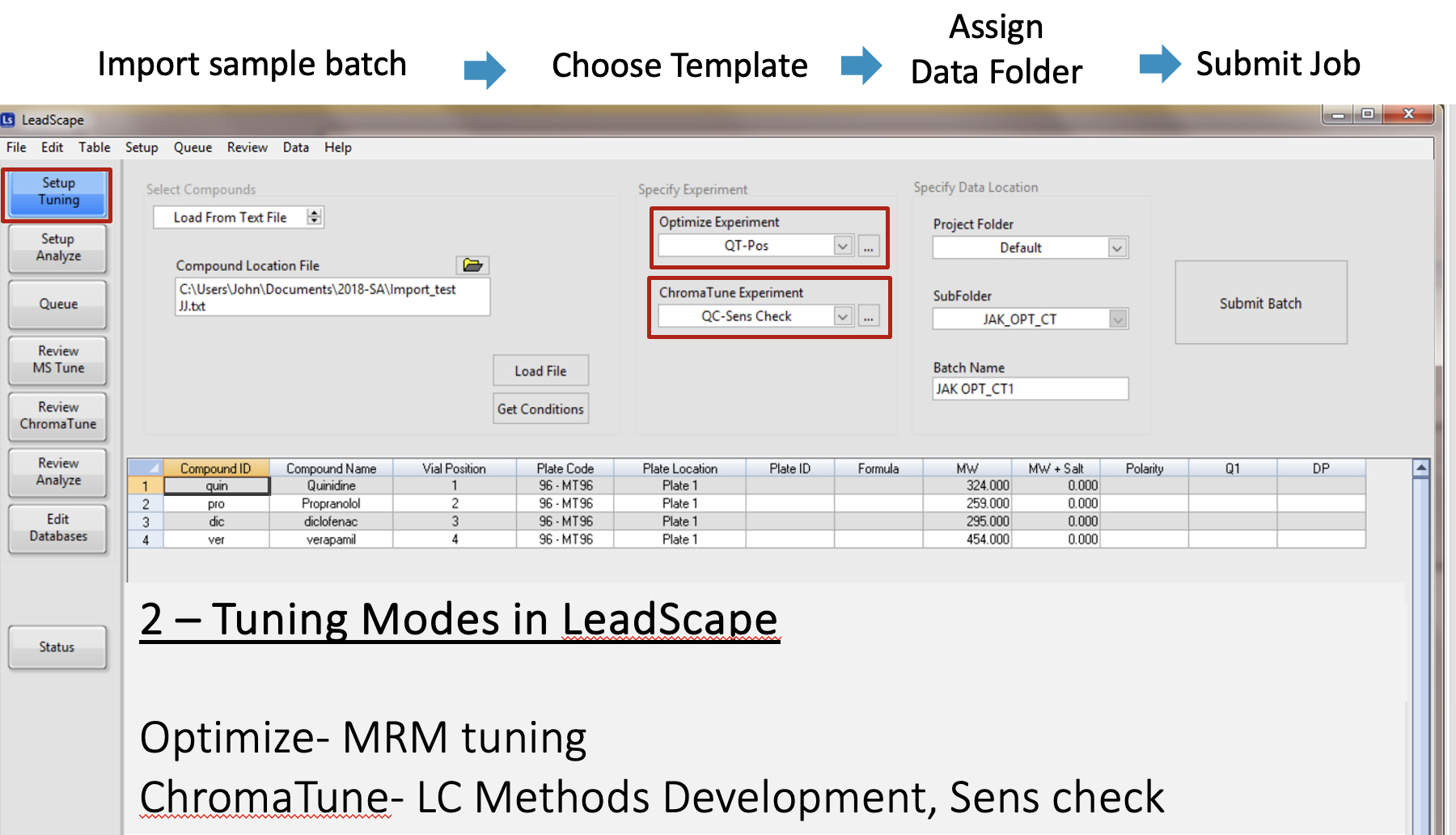 LeadScape Setup MS Tune workflow