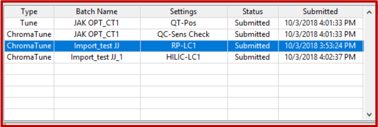 LeadScape submitted batch queue detail